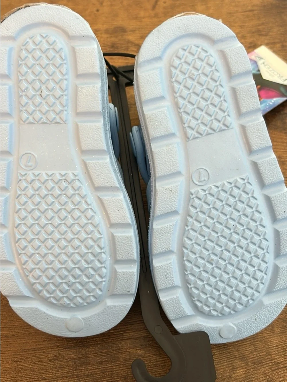 Kids Light Blue Frozen-Themed Sandal Clogs - Size 7